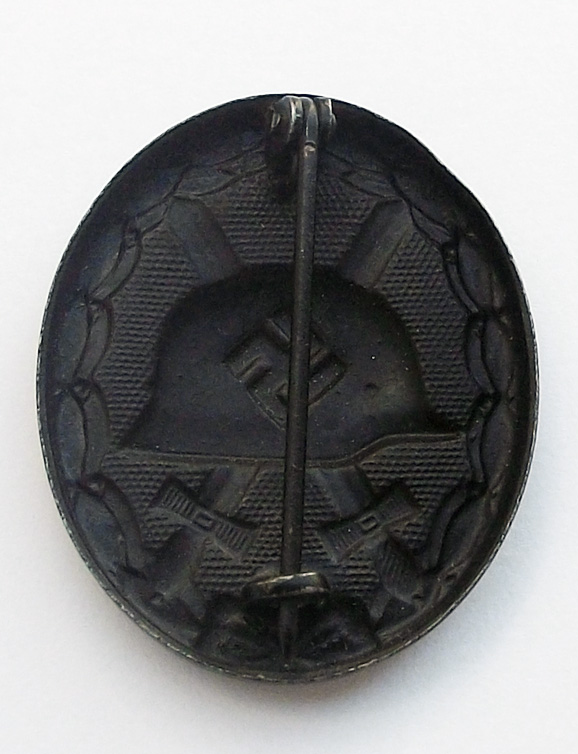 Insignia de herido cat. negro - "4" Fab. Steinhauer & Lück insignia herido medallas alemanas militaria segunda guerra mundial