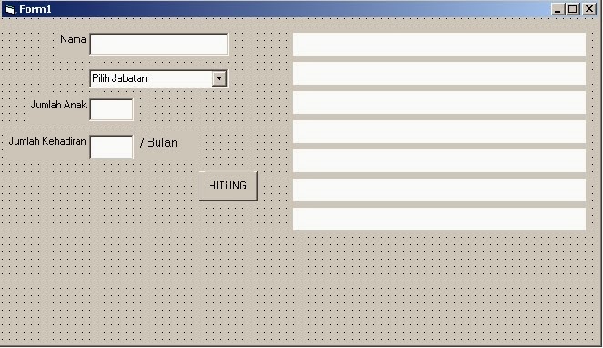 Kumpulan Tentang Komputer Dan Cerita Lainnya Program Sederhana Menghitung Gaji Tunjangan Di Visual Basic 6 0