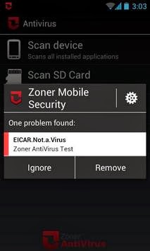 Zoner Mobile Security android apk - Screenshoot