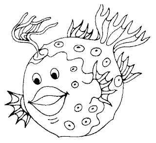 Desenhos Para Pintar Peixe Espeto 