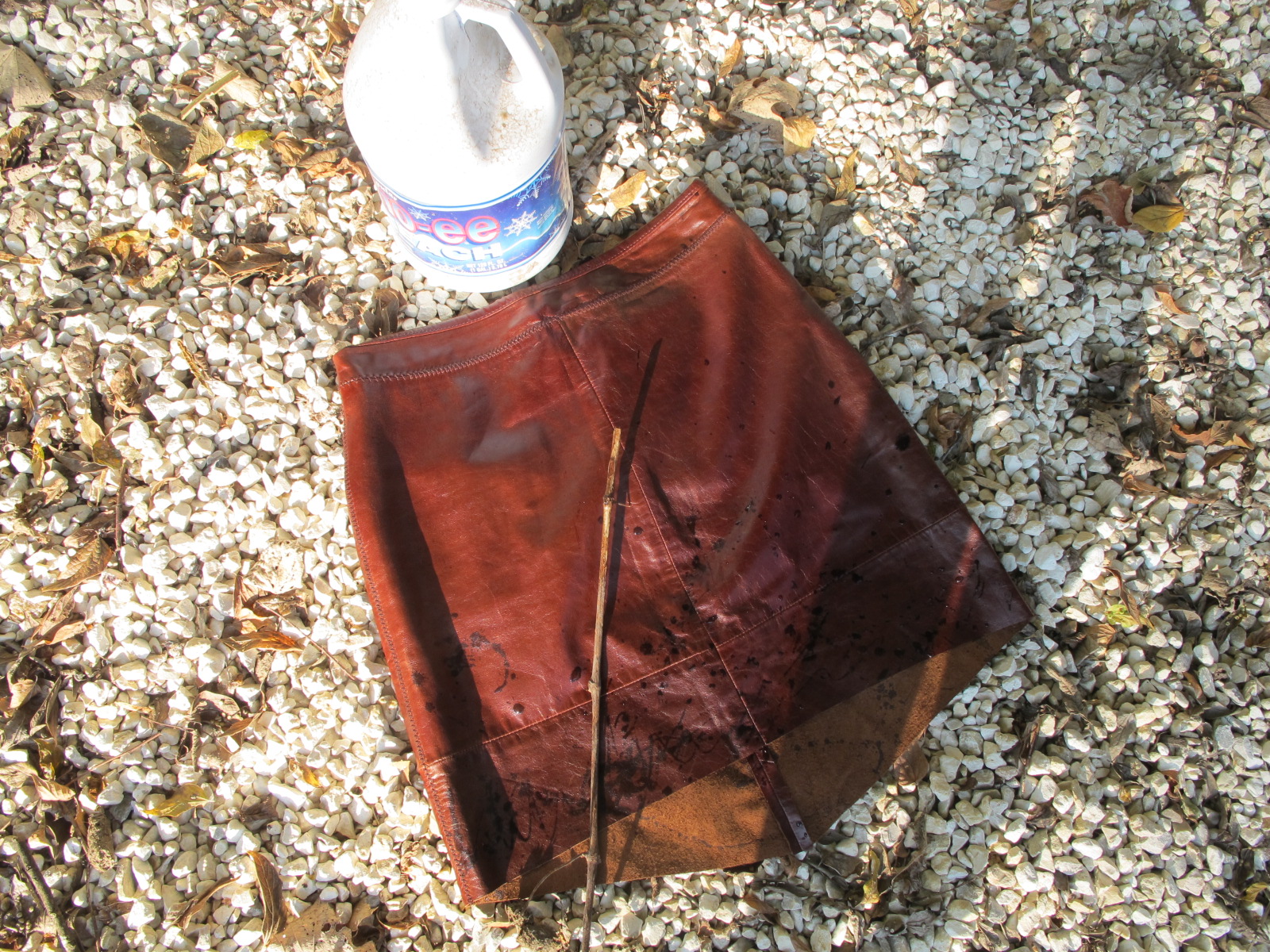 Christie Chase 537...bleached leather skirt