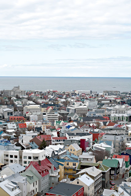 The stunning view of Iceland's capital, Reykjavik, from the top of Hallgrimskirkja