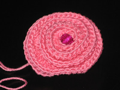 crochet flared rose