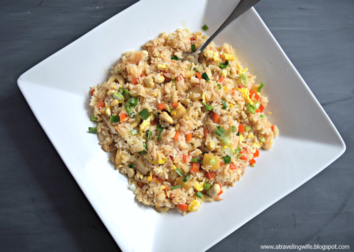 a traveling Wife Pineapple Cashew Fried Rice