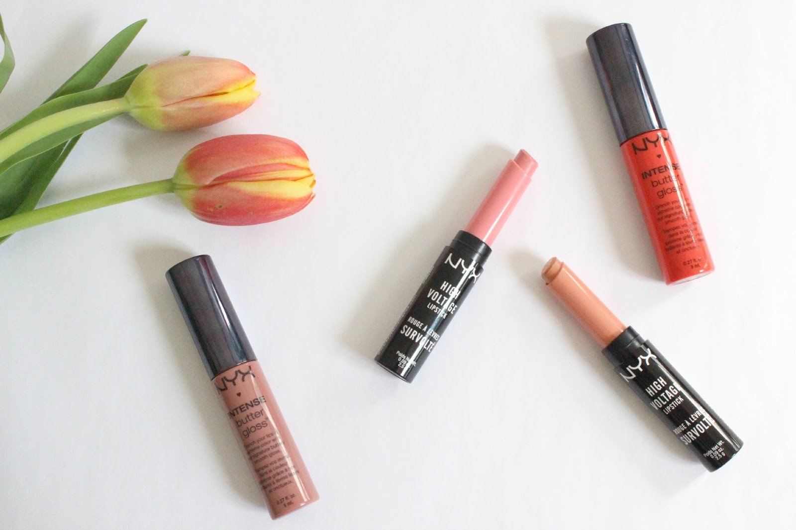 NYX Spring 2015 Lip Products | NYX Intense Butter Gloss and NYX High Voltage Lipstick