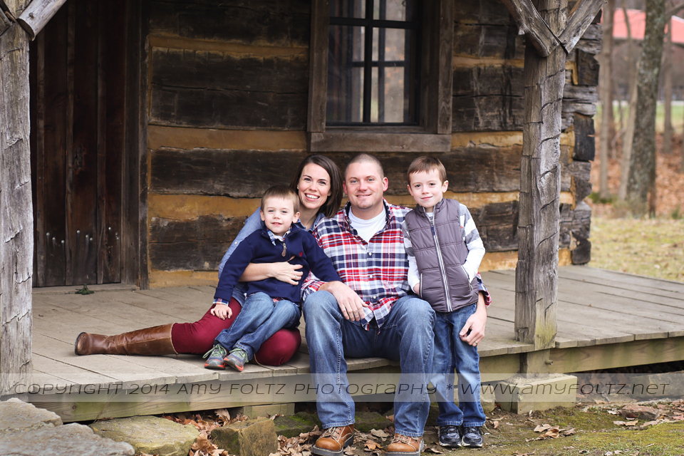family photo session at Fowler Park in Terre Haute