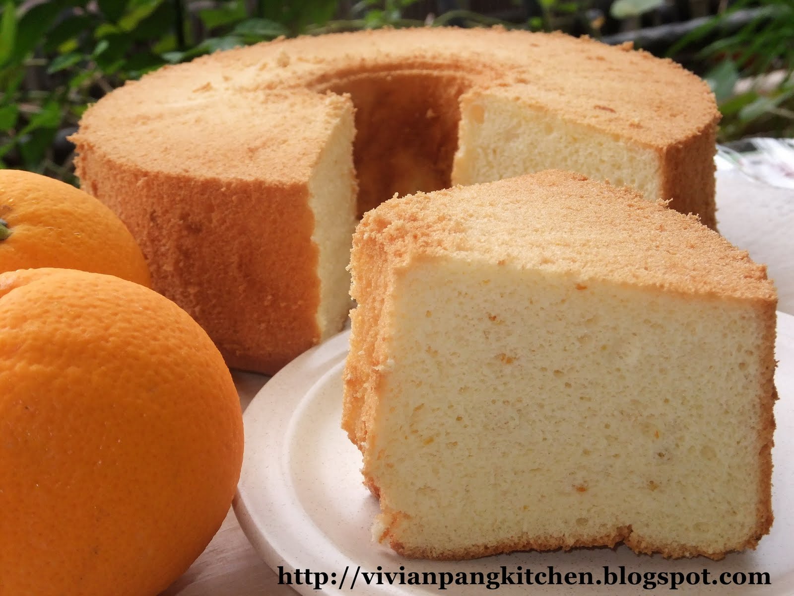 Vivian Pang Kitchen Orange Rice Chiffon Cake