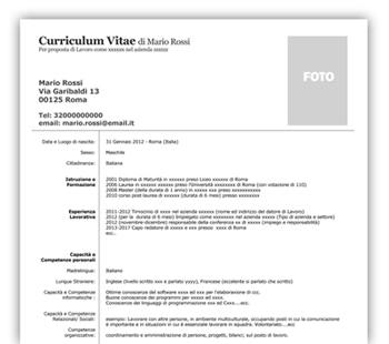 Curriculum Vitae Formato Europeo 2013 Pdf