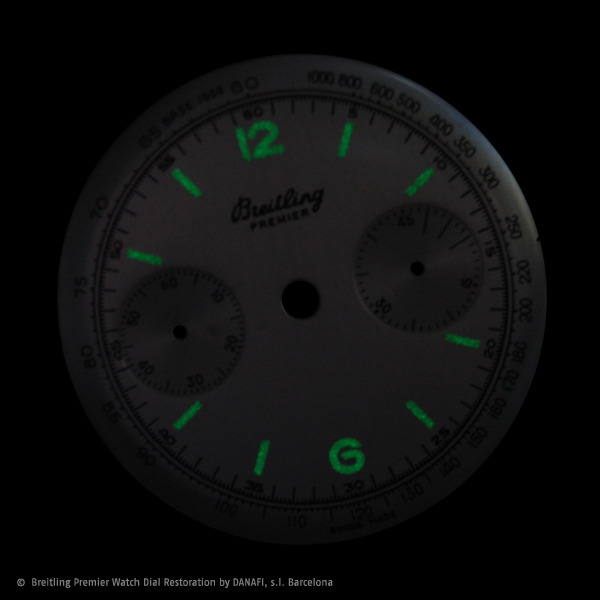 Watch repair and restoration Breitling Premier watch dial restoration