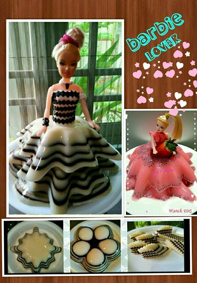 Barbie Jelly santan chocolate jelly with fondant dress by Ang Muihoon