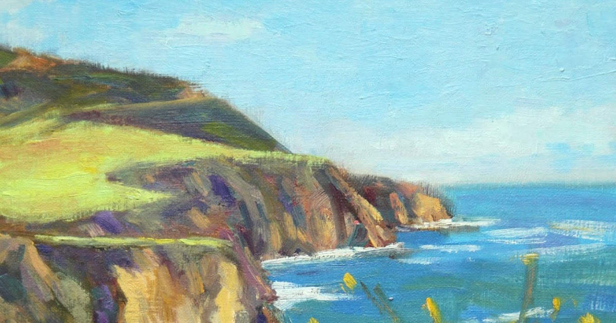 Kim Stenberg's Painting Journal "Big Sur Widflowers" (oil on linen; 10