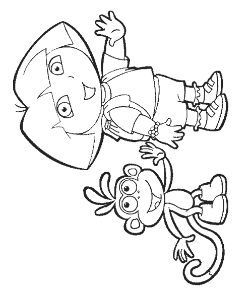 Dora Explorer Coloring Pages