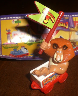 Alex from Madagascar, Kinder Surprise style Kinder Surprise circus train toys from Madagascar 3