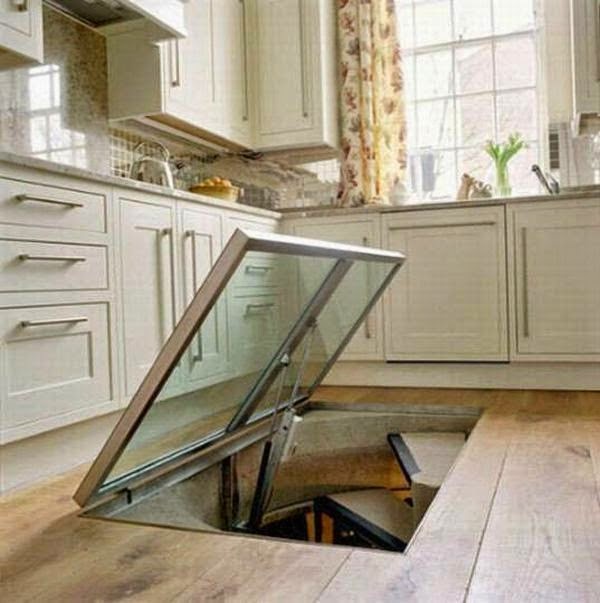 What could possibly be hidden inside... - This Guy Put A Secret Window On His Kitchen Floor, For A Brilliant Reason! What could possibly be hidden inside... - This Guy Put A Secret Window On His Kitchen Floor, For A Brilliant Reason!