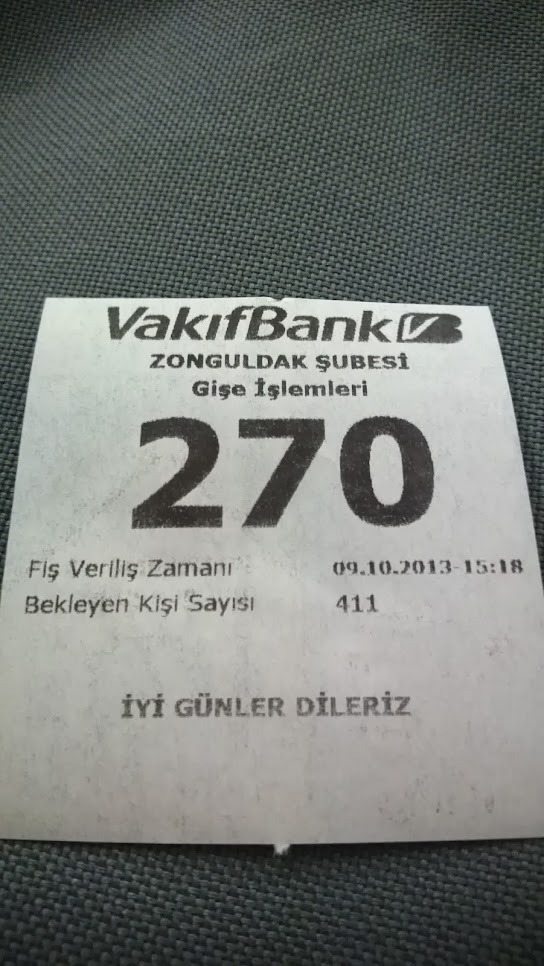 Vakıfbank Gişe Fişi