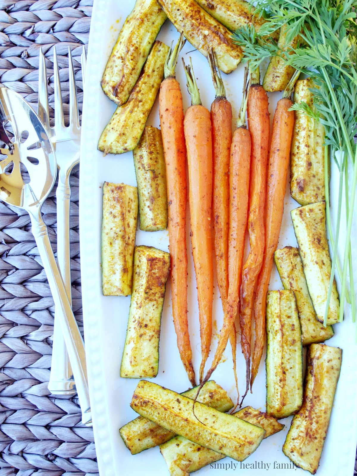 Simply Healthy Family Sumac Roasted Carrots and Zucchini