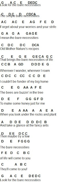 flute sheet music bare necessities a hallelujah christmas sheet music