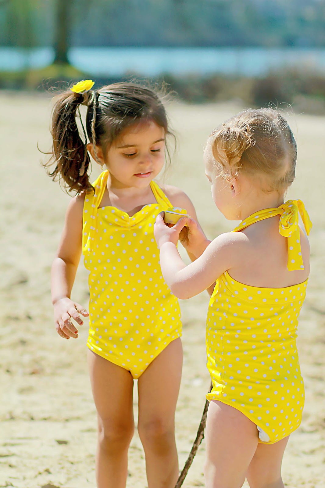 Capes & Crowns: Yellow Polka Dot Bikini!