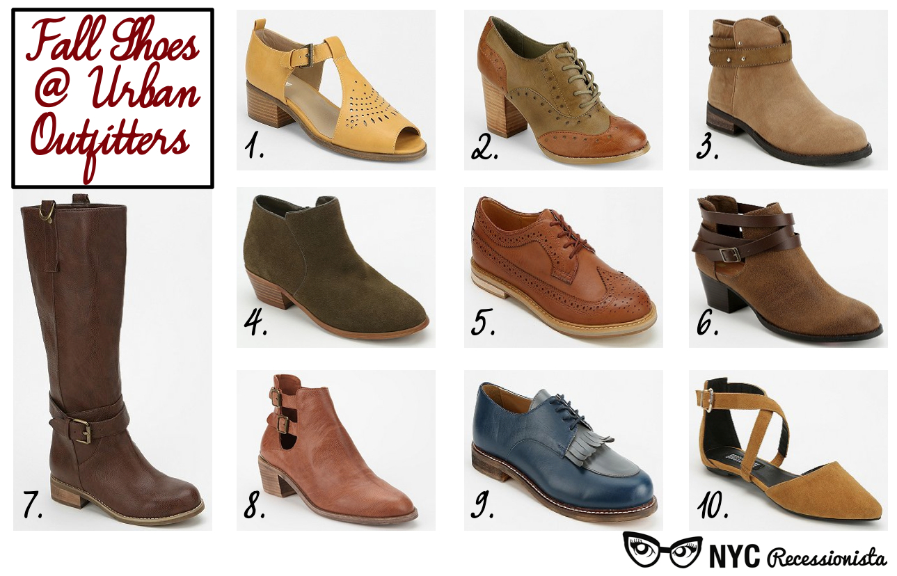 First Look Fall shoes Urban Outfitters NYC Recessionista