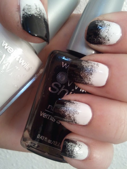 Gel nail designs summer pink nails Wickless & Polished!: Day 7 - Black & White Nails