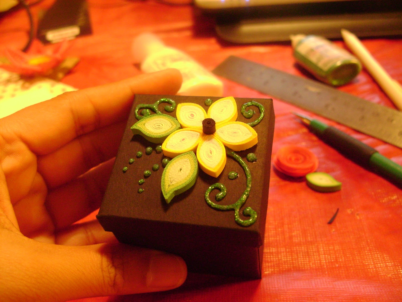 Quilling Me Softly Ring box tutorial