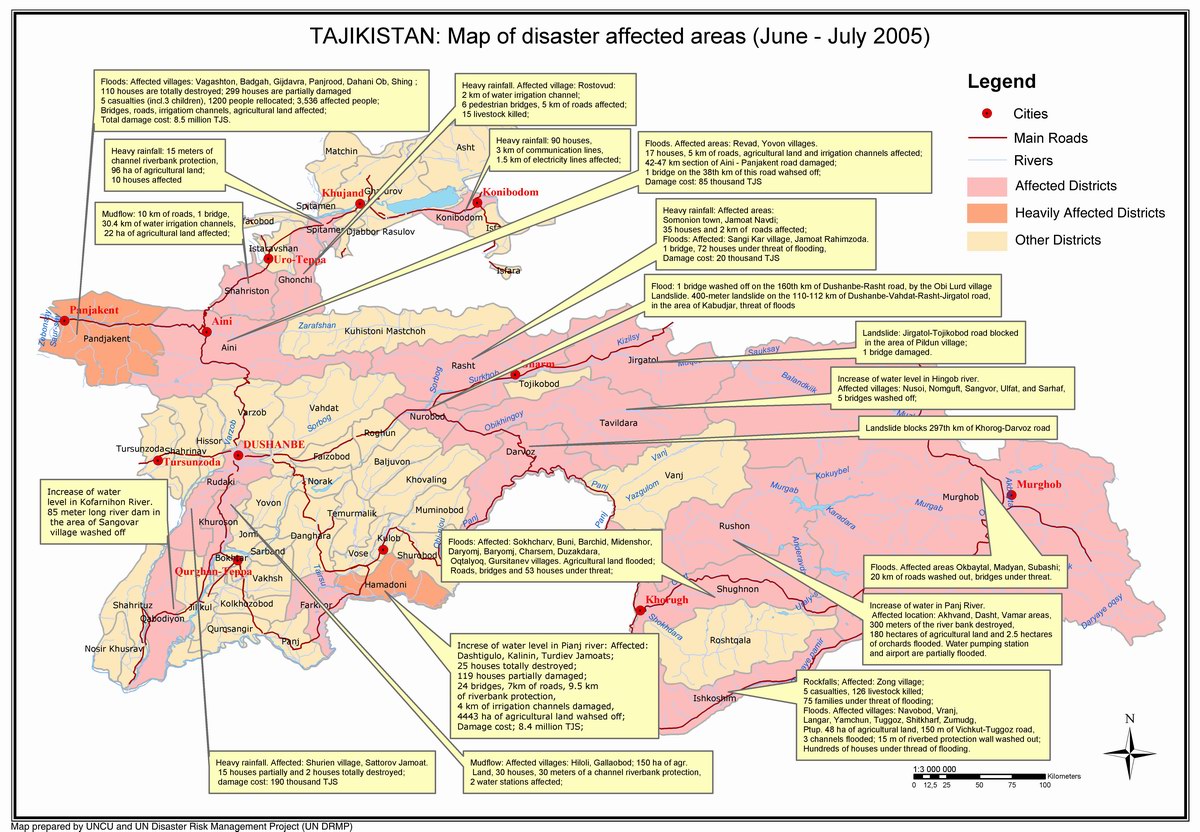 Tajikistan Map Political Regional | Maps of Asia Regional Political City