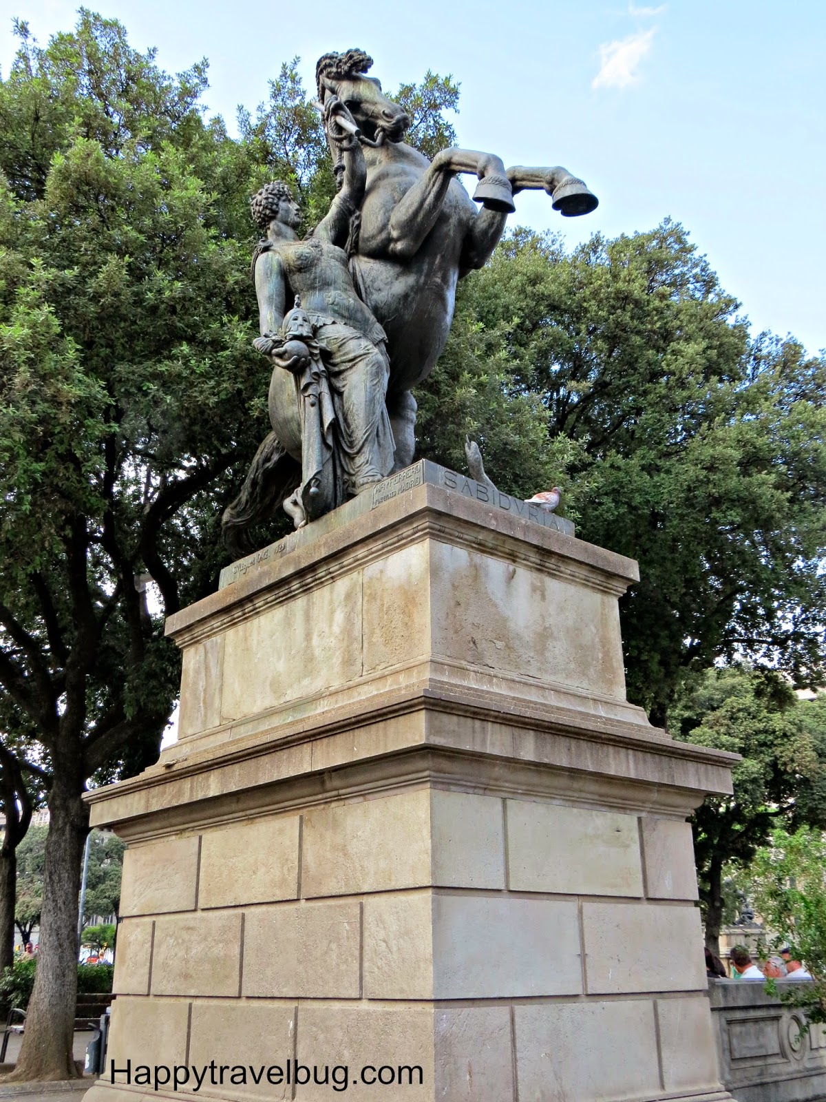 The {Happy} Travel Bug Catalunya Plaza in Barcelona, Spain