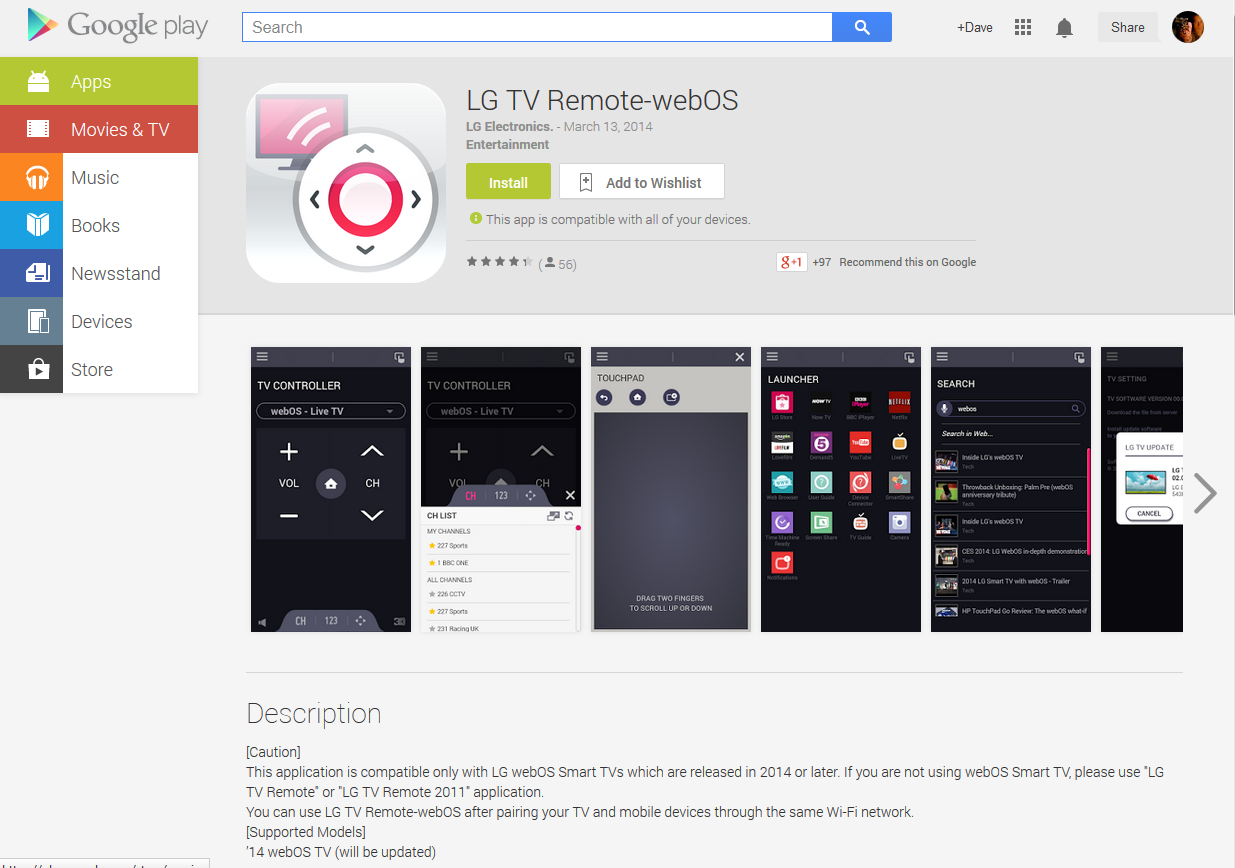 Worldwide Tech & Science LG Electronics ready with LG Remote TVwebOS