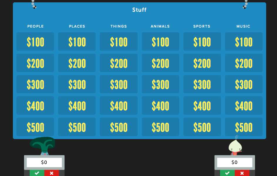 Free Create Jeopardy Game