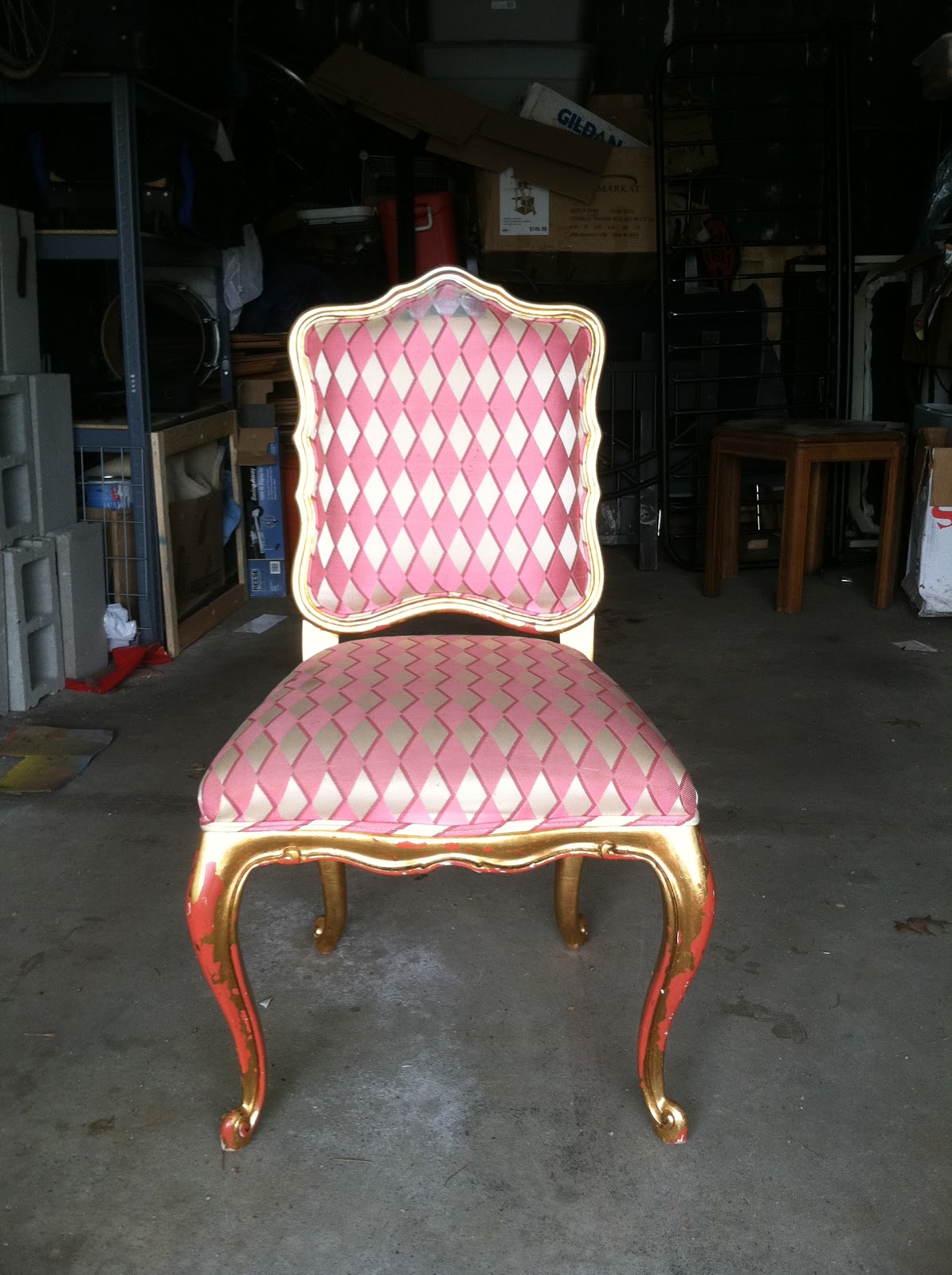 happily grateful: DIY painted upholstered chair