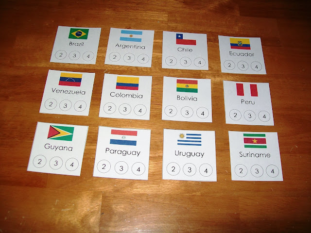 South America Syllable Cards