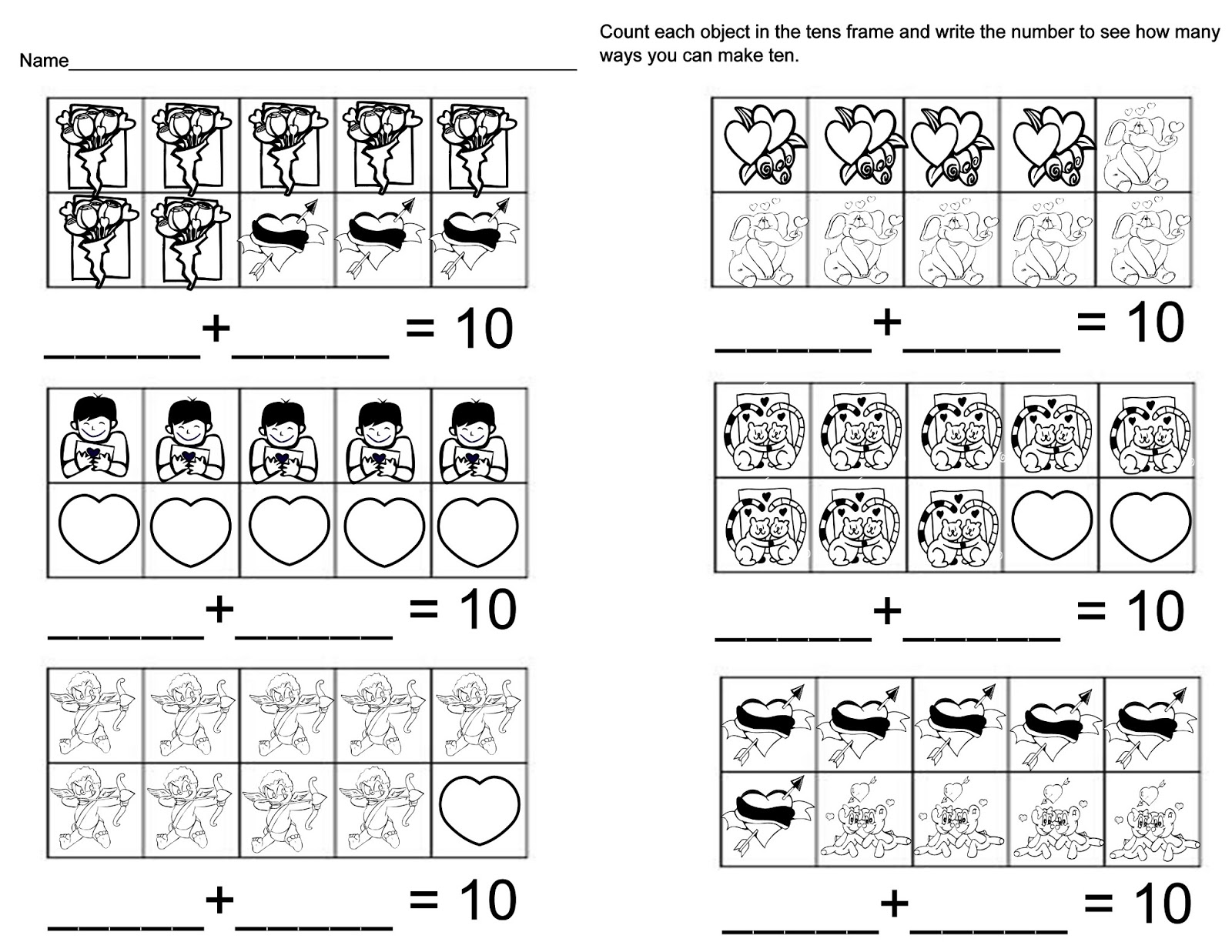 Christina's Kinder Blossoms Common Core K.OA.3 and K.OA.4