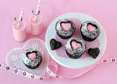 Cupcake Coração vazado  Pink+heart+cupcakes