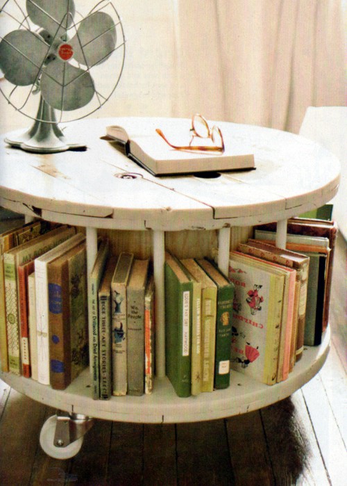 Liesel's House Party Spool bookshelf coffee table
