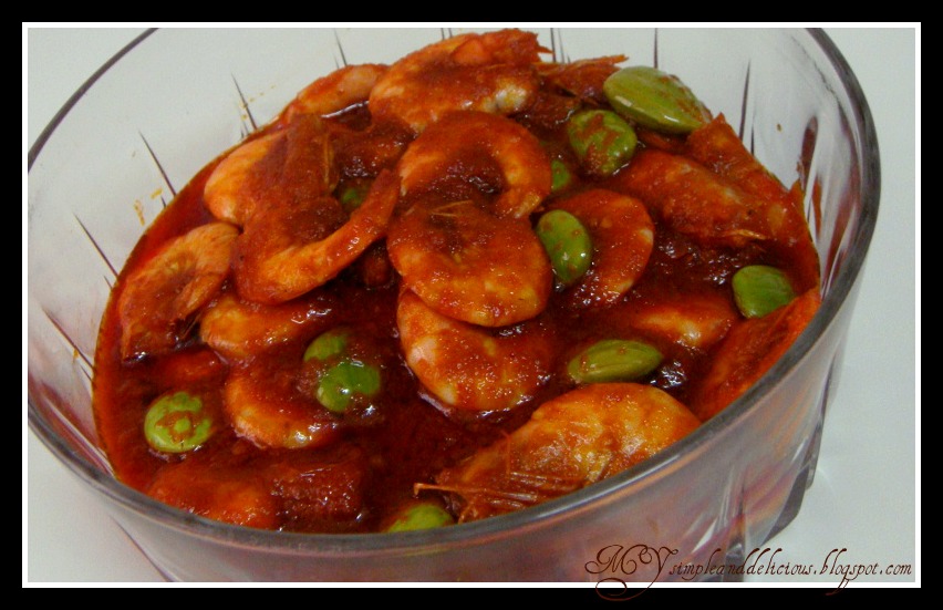 Tumis petai sambal udang SAMBAL UDANG