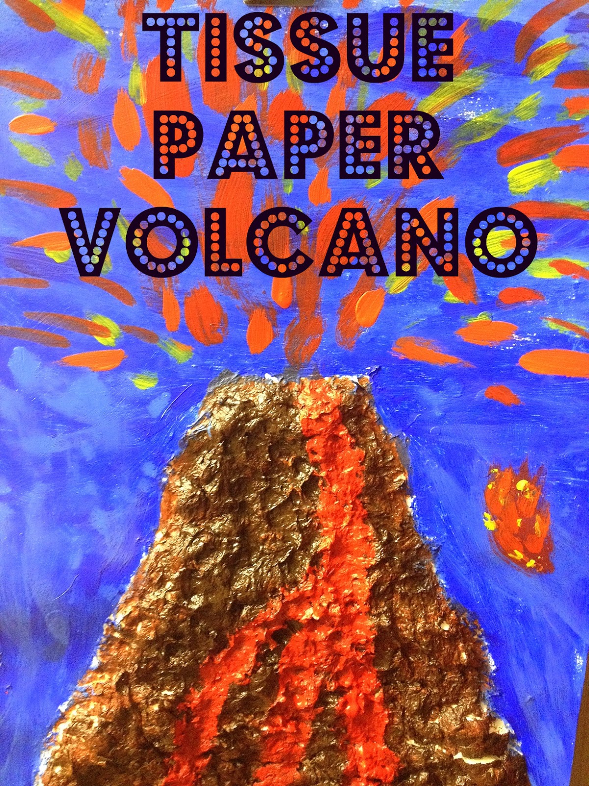Our Worldwide Classroom Volcano's from Tissue Paper