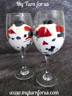 Strawberries and Blueberries in Lemon Creme