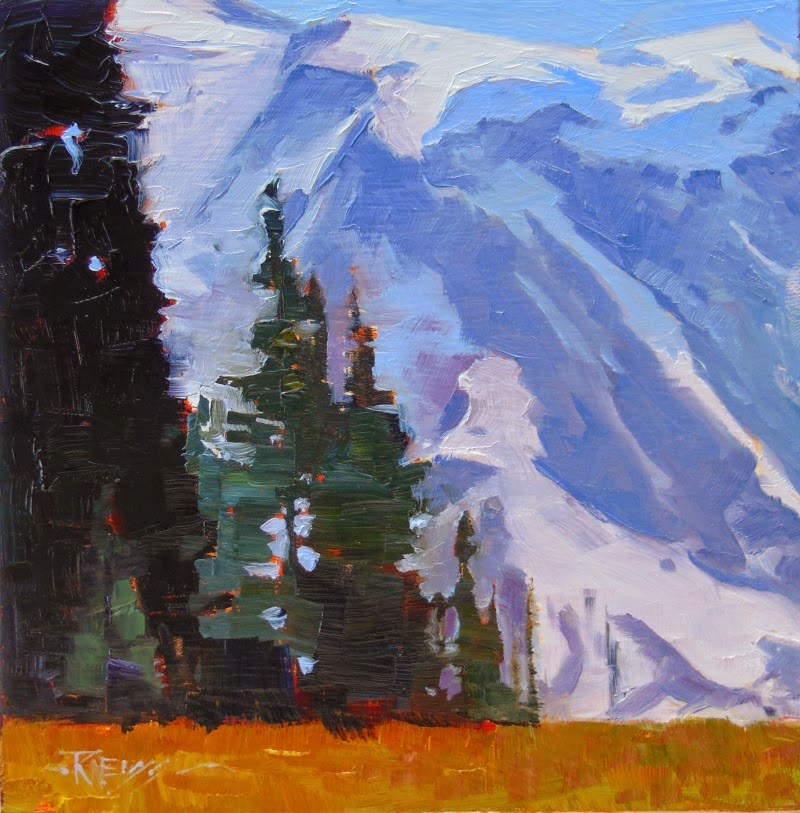 In Plein Air Grand Park Mt Rainier National Park Oil