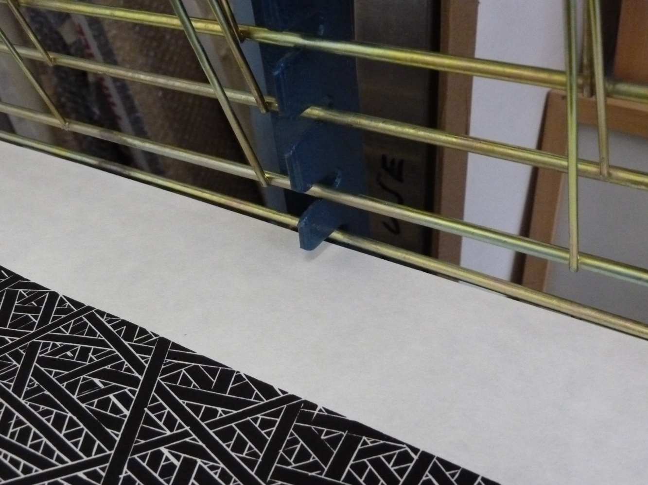 Print drying rack for my studio. LinocutBoy