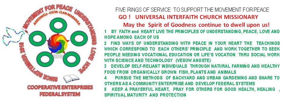 UNIVERSAL INTERFAITH CHURCH MISSIONARIES ON THE SPIRITUAL APPARITION FOR THE REAWAKENING OF HOPE INC