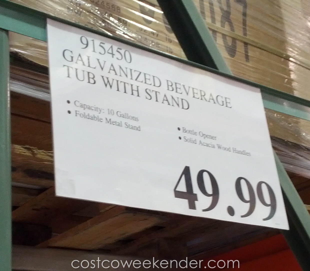 Catalina Galvanized Beverage Tub with Stand Costco Weekender