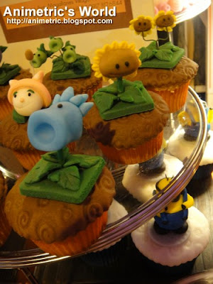 Plants vs. Zombies cupcakes from Little Miss OC's Kitchen