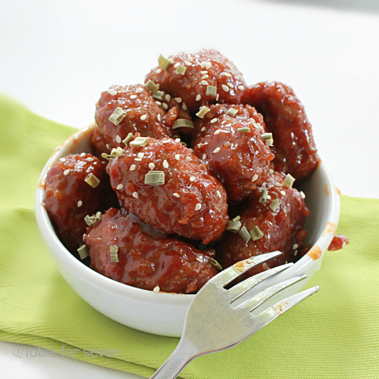 Honey Garlic Meatballs • Table for Seven