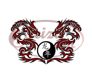 Dargon tattoo / Hanzi tattoo: the year of the dragon written in chinese