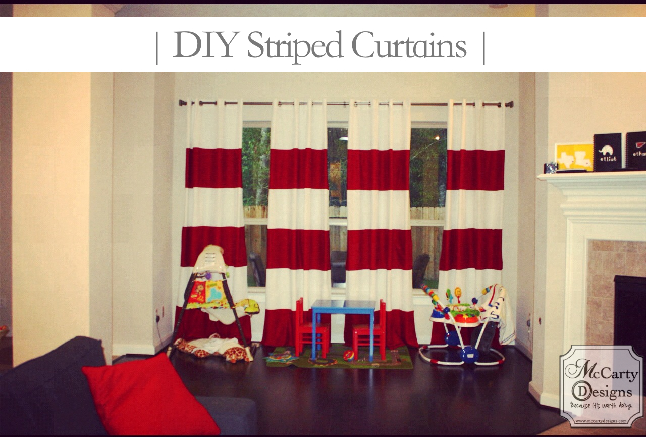 Diy Sewing Striped Curtains Mccarty Adventures