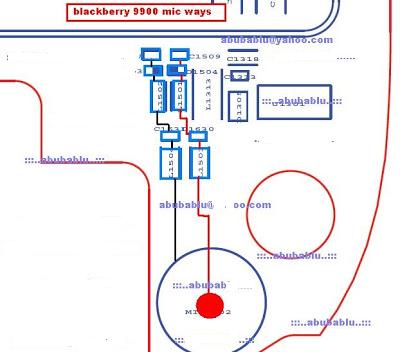 حل عطل مايك بلاك بيري 9900 Blackberry+9900+microphone+location