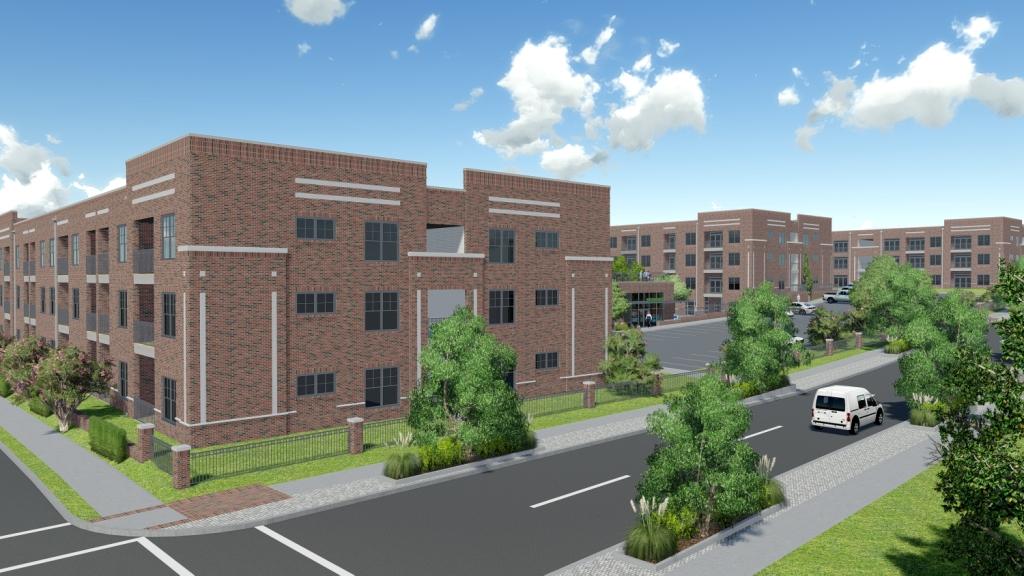 New upscale apartment complex under construction in downtown Greensboro