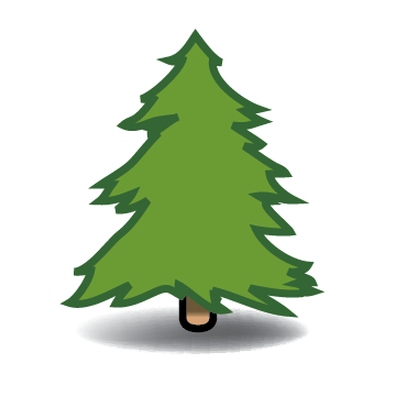 Simple Pine Tree Cartoon