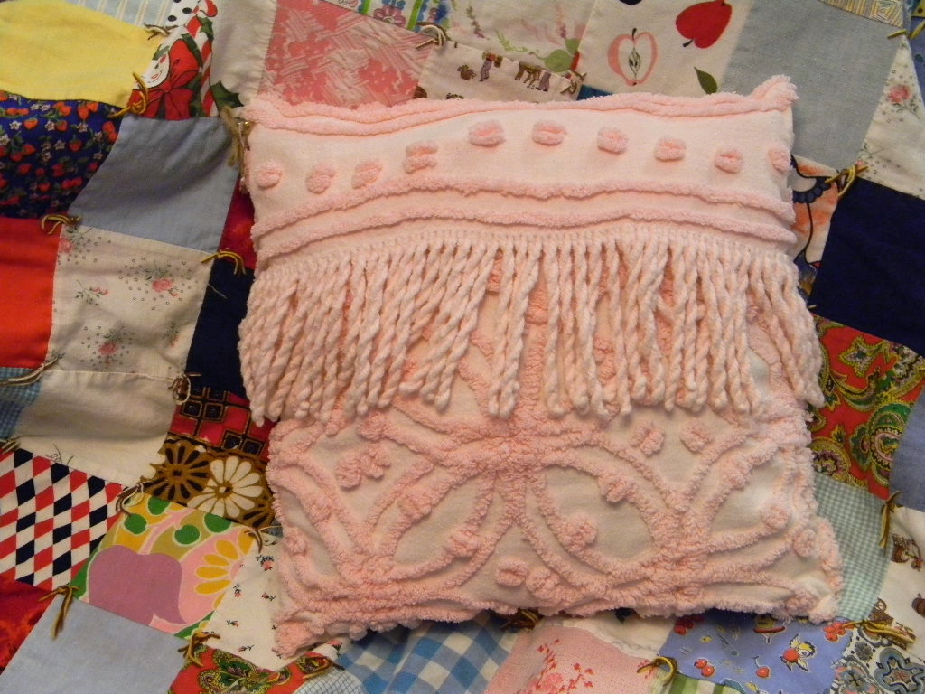 Warm Hugs Design Vintage Chenille Pillow Covers