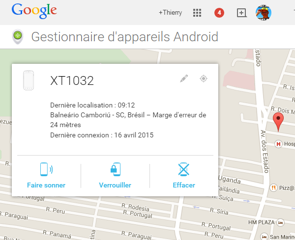 gestionnaire d'appareils Android